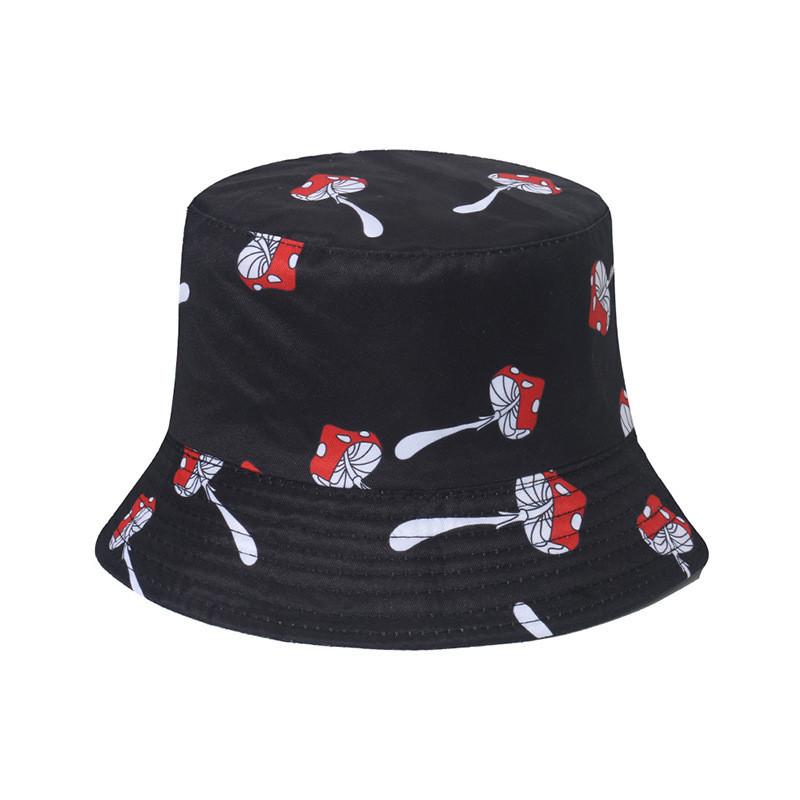 Stylish Artsy Fisherman Hat For Women Korean Style Sun Hat With Mushroom Print