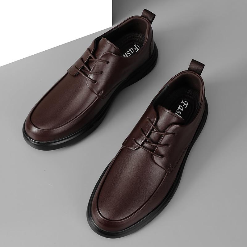 FashionHigh Quality Men Genuine Leather Shoes Versatile Men's Casual Shoes Fashion Brand Man Oxford Shoes Lace Up Formal Dress Footwear