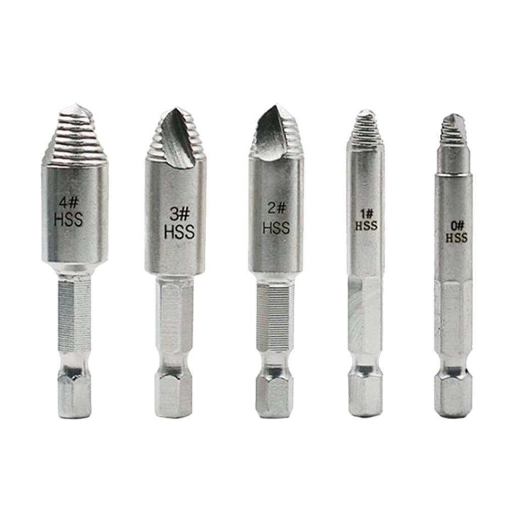 Screw puller, damaged screw remover and screw puller, 5 pieces