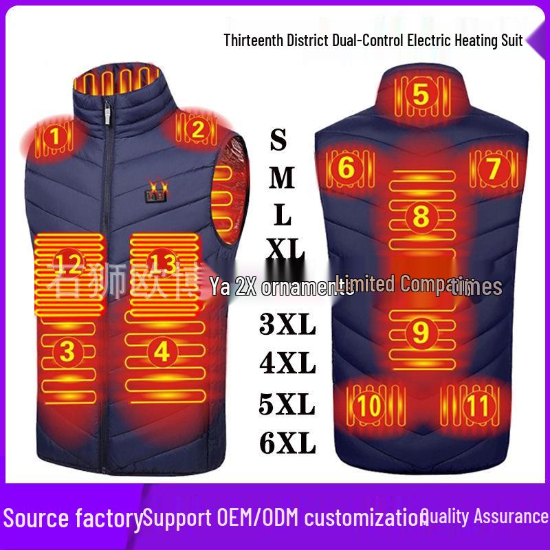 Unisex Heated Vest: Intelligent Temperature Control, Warmth-Retaining Winter Sleeveless Jacket