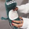 Sac bandoulière en peluche dinosaure pour filles avec poche zippée et intérieur en nylon