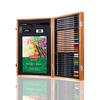 Academy Wooden Gift Box, Art Set of 30 Pencils of Colour, Watercolour and Sketching Pencil with Paper Pad and Accessories, Ideal for Drawing