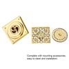 Antique Brass Square Floor Drain with Strainer Bathroom Washroom Drainage & Clean Accessories