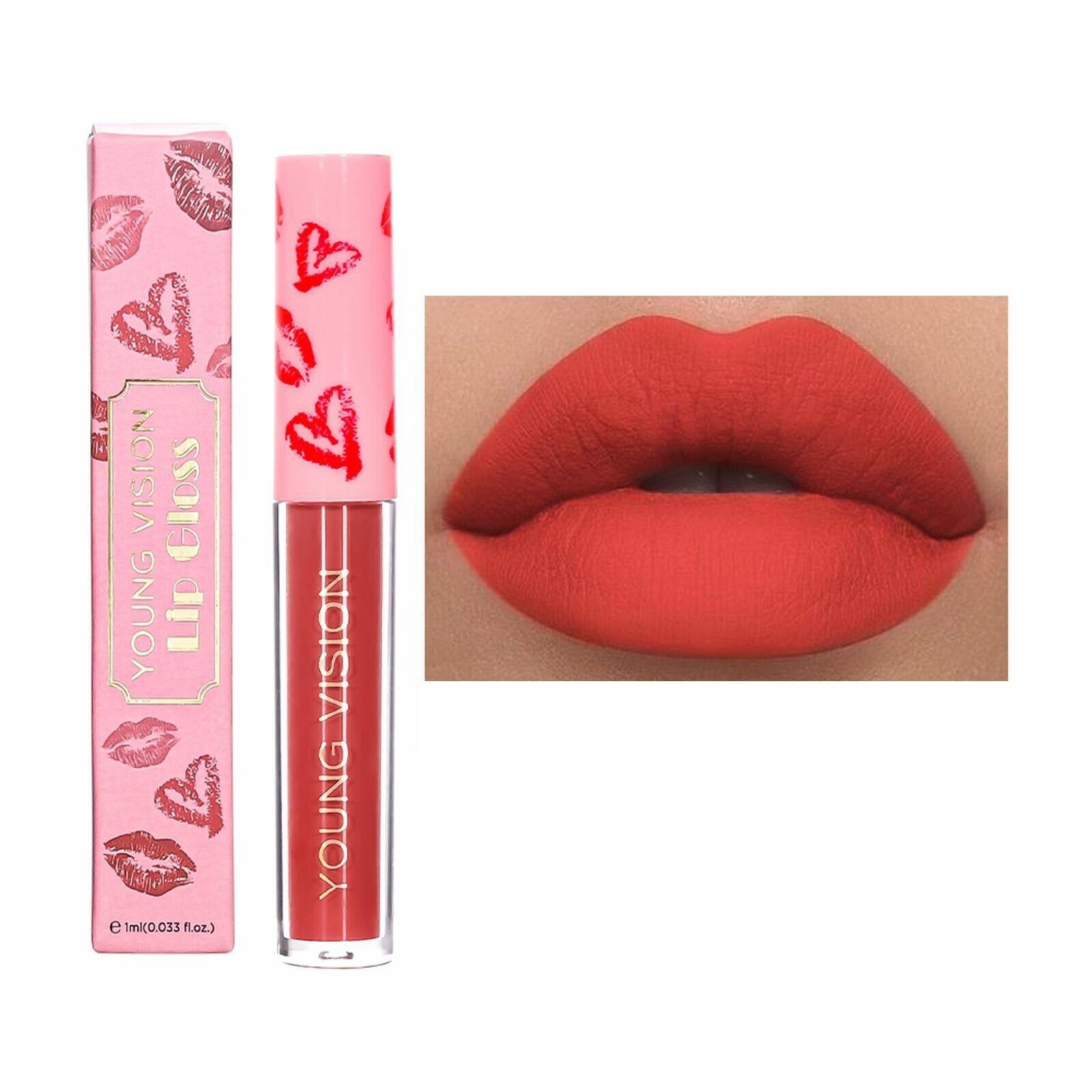 

Сексуальный увлажняющий длительный матовый блеск для губ Помада Прочный износ с антипригарным покрытием One Size