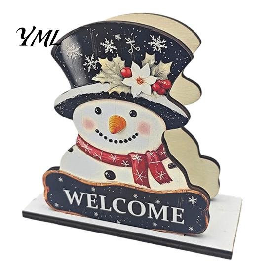 Multi-purpose Desktop Organizer Christmas Theme Wooden Napkin Holder, Decorative Holiday Paper Towel Stand, Unique Ornament Holder HD UV Printing for