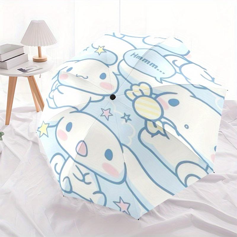 

1pc Blue Cute Cinnamoroll Automatic 3-Fold Umbrella Design, Cute Cartoon Pattern, Portable Outdoor Umbrella, Perfect, Holiday Gift for fans.S007