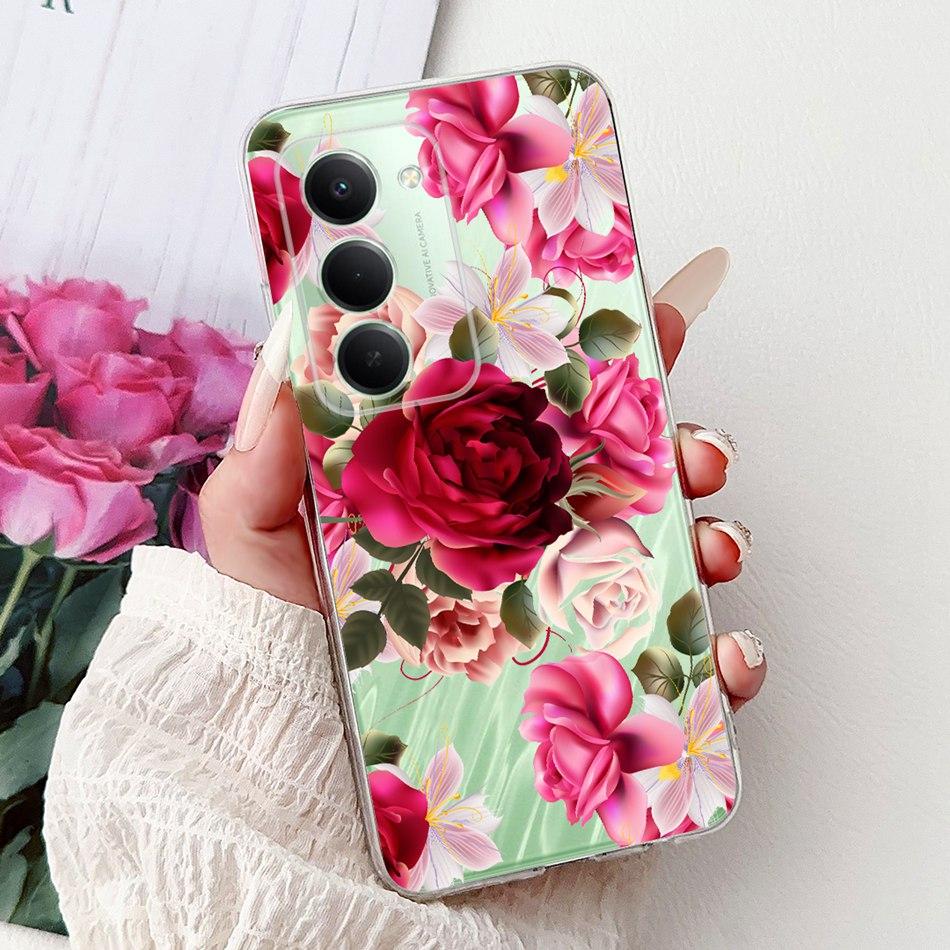 Für Xiaomi Redmi 15 5G Note 15R Elegante Blume Schmetterling Handyhülle Für Redmi Note15R Redmi15 5G Weiche Silikon TPU Hüllen