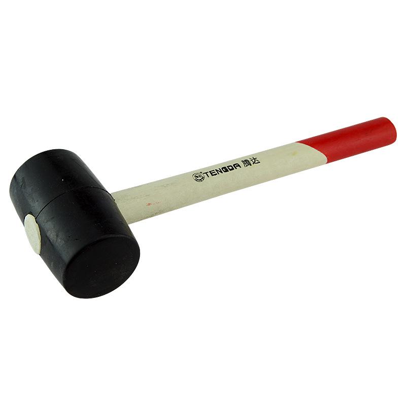 Tengda Solid Wood Handle Rubber Hammer for Tile Installation and Decoration
