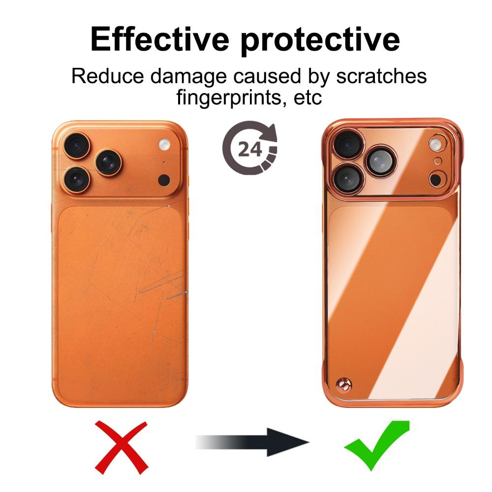 Ultra Slim Transparent Case for IPhone 17 Pro Max Matte Hard Plating PC All-round Camera Film Shockproof Shell for IPhone 17Air