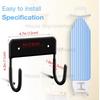 Iron Board Hanger Holder Ironing Board Hook Wall Mount Rack for Laundry Rooms Space-Saving Storage Rack Hanging Shelf Hanger