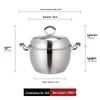 Lilang Stainless Steel Double-Handle Soup Pot