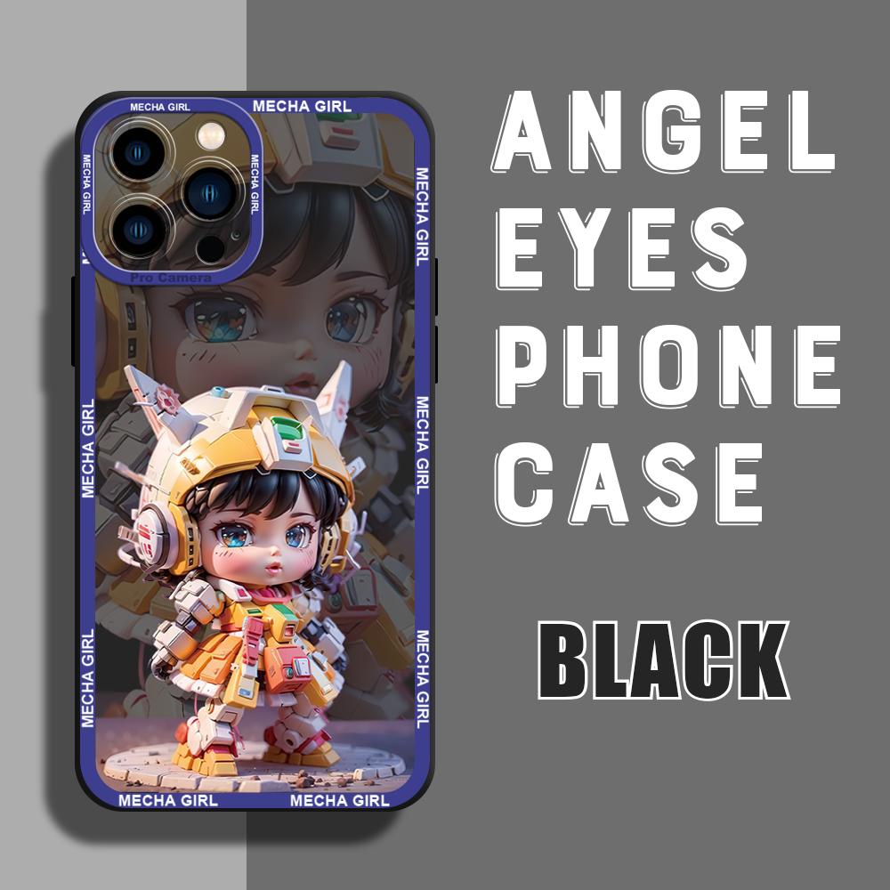 Für iPhone 16 15 14 Pro Max Redmi Note 13 12 Pro Samsung S25 S24 Ultra A13 A14 A15 A16 Niedliches Mecha-Mädchen Design Weiche Vollständiger Objektivschutz Kamera Schutzhülle
