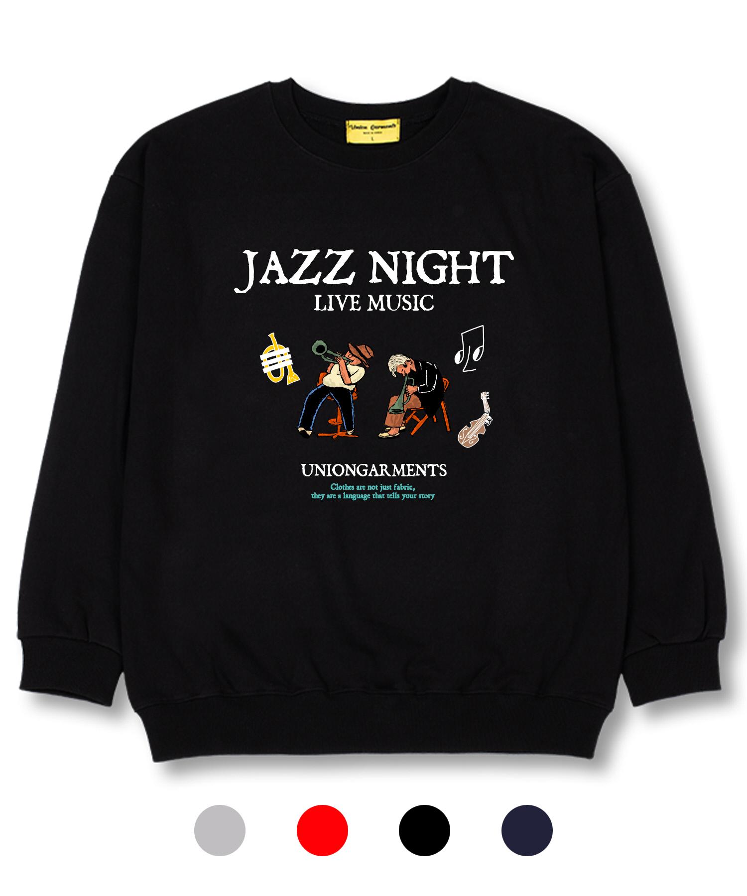 Union Garments Свитшот оверсайз Jazz Night Французский Black/Xxl