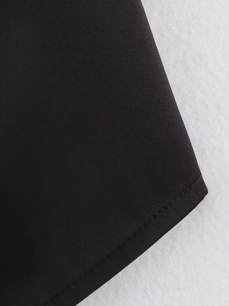 Spring 2025 Women's European & American Cowl Neck Sleeveless Top & Button Midi Skirt Casual Set