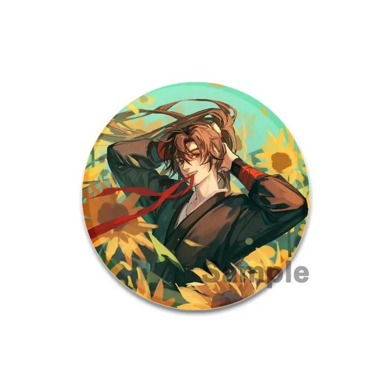 

32/44/58 мм аниме Mo Dao Zu Shi Брошь Вэй Усянь Значок Ручной Работы Жестяная Булавка Нагрудник для Рюкзака Одежда Ювелирные Изделия Аксессуары Подарки 32mm