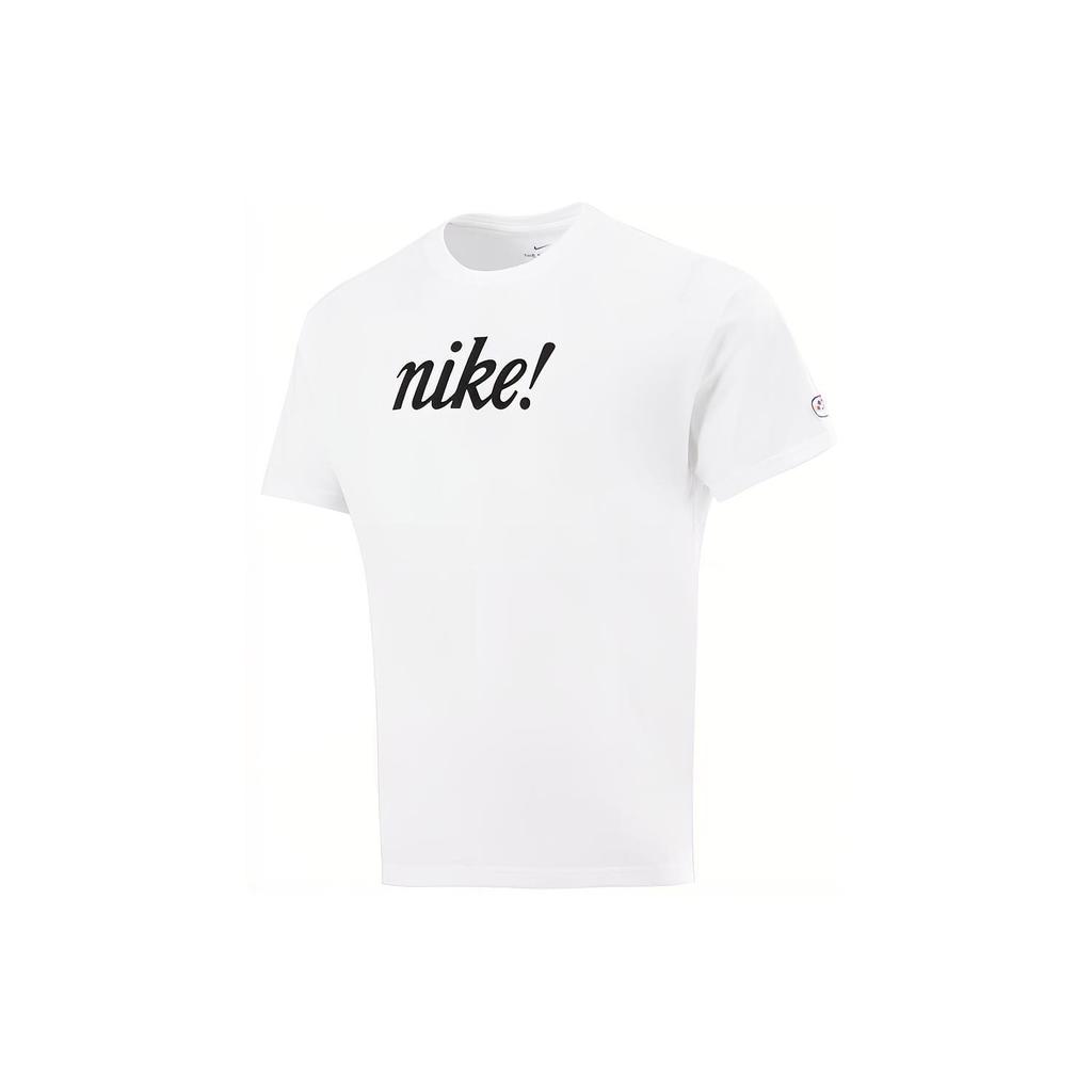 Nike T Shirts Men's White Crew Neck Moderate Straight Fit DA0448-100