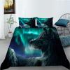 Wolf Series Independent Website Polyester Quilt Cover Pillowcase Two Or Three Piece Set Digital Printing