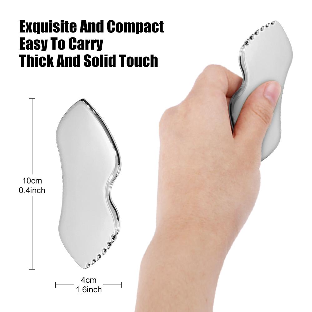 Stainless Gua Sha Tools Steel Scraping Massage Tool Facial Massage Tools for Relaxing Soft Tissue, Reduce Head, Neck, Back Pain