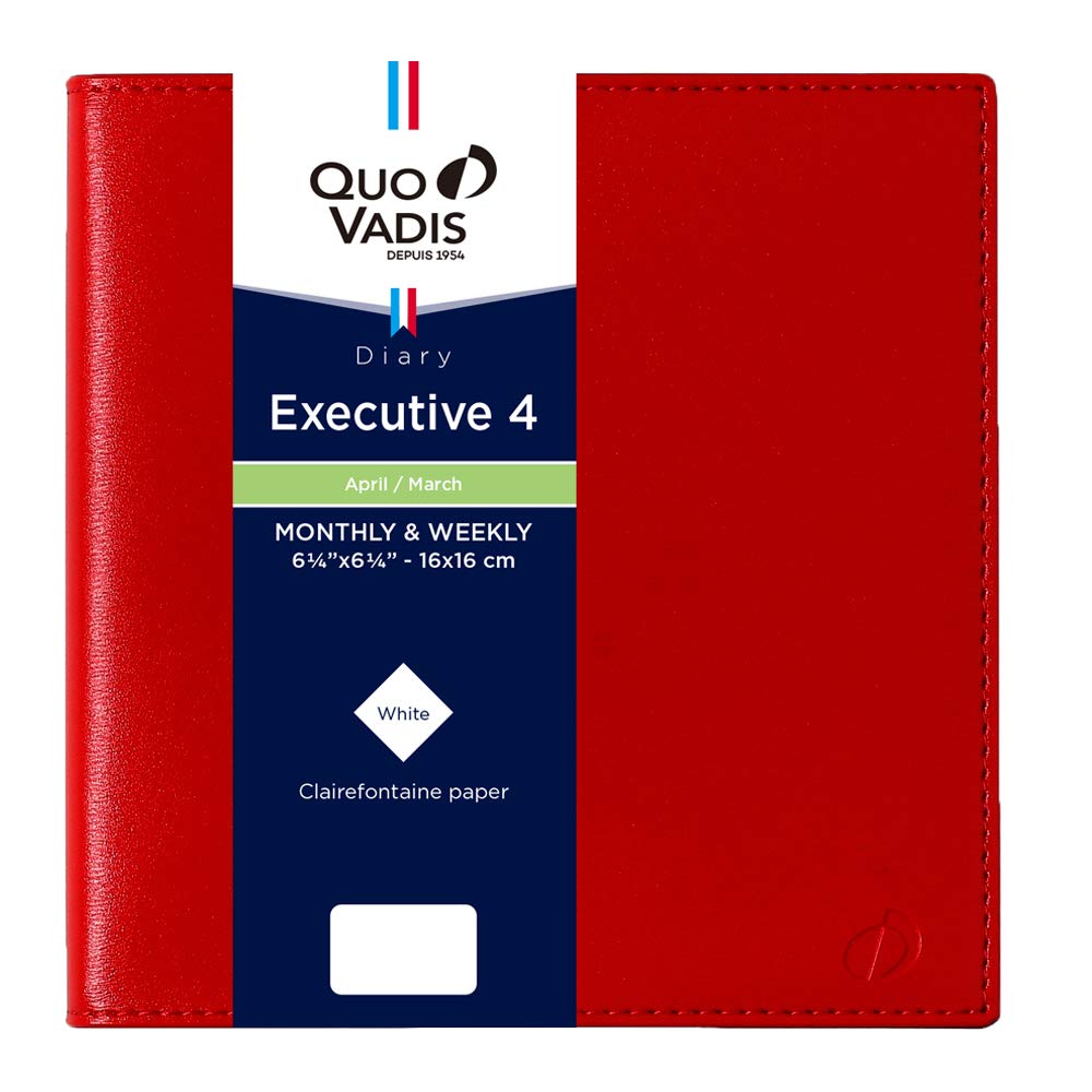 QUOVADIS Executive 4/SoHo 2026 April Diary Weekly Vertical Square 16x16cm Red qv66205rd красный
