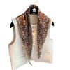 Literary small floral cotton and linen headband silk scarf women's spring and autumn waist scarf versatile decorative scarf headscarf triangular scarf