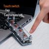 4-Port USB Charging Dock with Light Base, One-to-Four Transparent Design