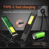 Mini Portable Rechargeable LED Torch Light, Waterproof Outdoor Work Pocket Flashlight with Magnetic Grip, Compact LED Flashlight