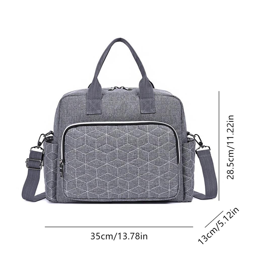 Fashionable Quilted Diamond Grid Single Shoulder Mommy Bag Travel Multifunctional Large Capacity Handheld Diagonal Diaper Bag