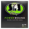 SIT Strings NR45100L PowerWound Light Electric Bass Strings, Long Scale, .045-.100