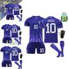 Three-star Champion 2223 Argentina Away Messi 10 Di Maria 11 Dybala 21 World Cup Football Jersey