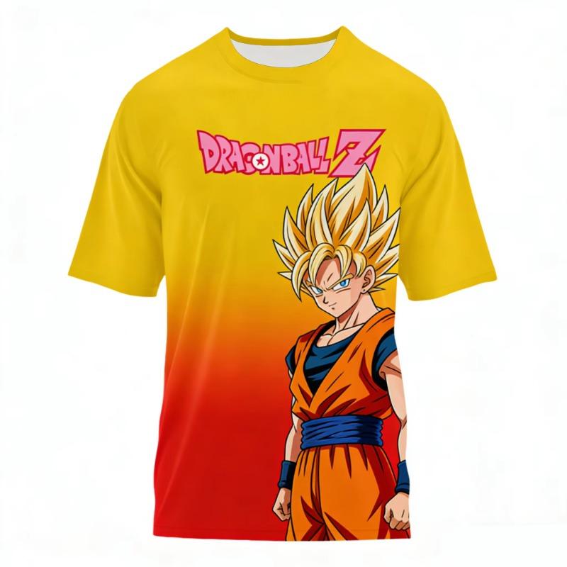 Summer Dragon Ball T Shirt Kids Tops Tee Anime Figures Son Goku Super Saiyan T-shirt Boys T-shirts Children Clothes Short Sleeve