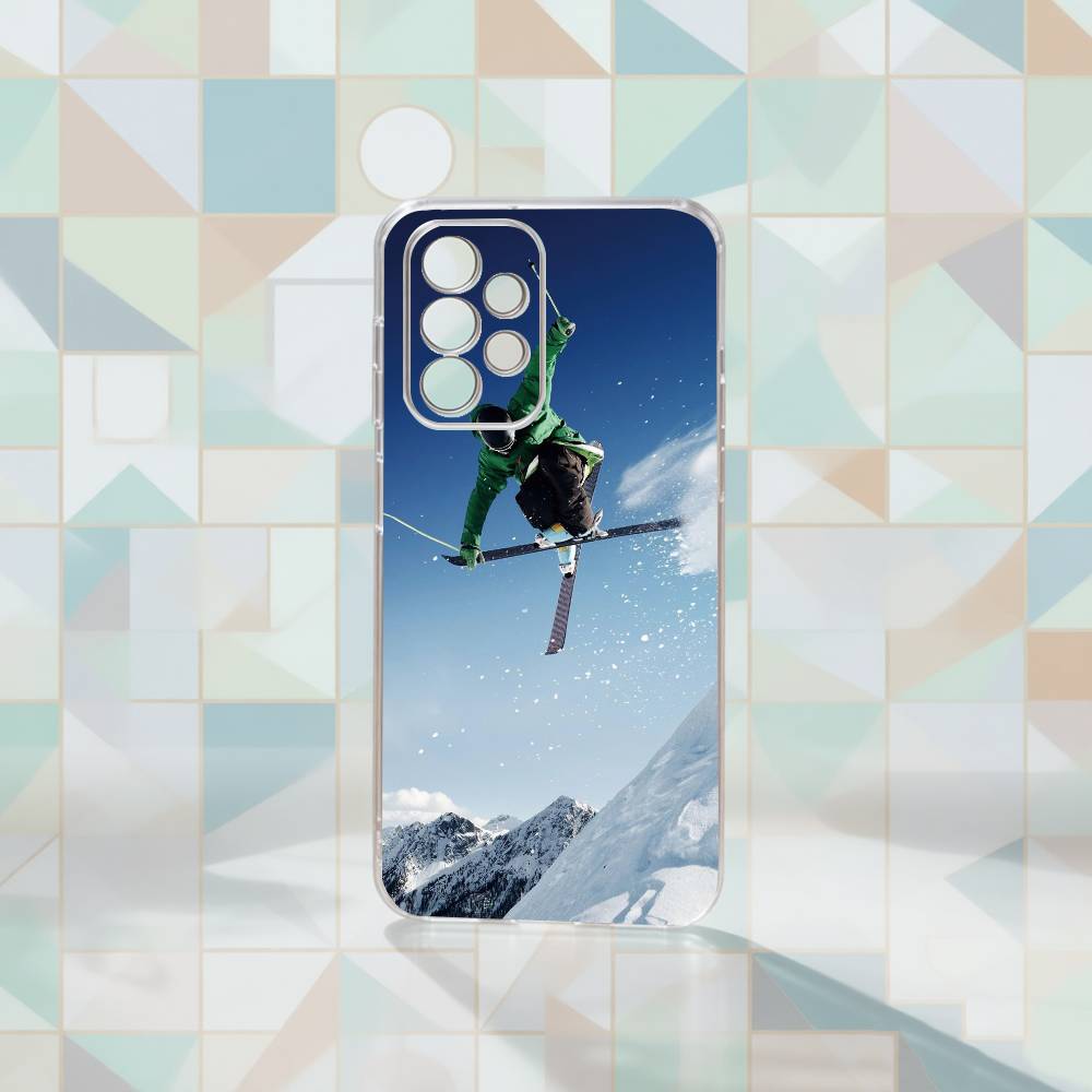 Sport Snowboarding Phone Case Transparent Silicone Soft For Samsung S25,S24,S21,S22,S23,S30,Ultra,S20,Plus,Fe