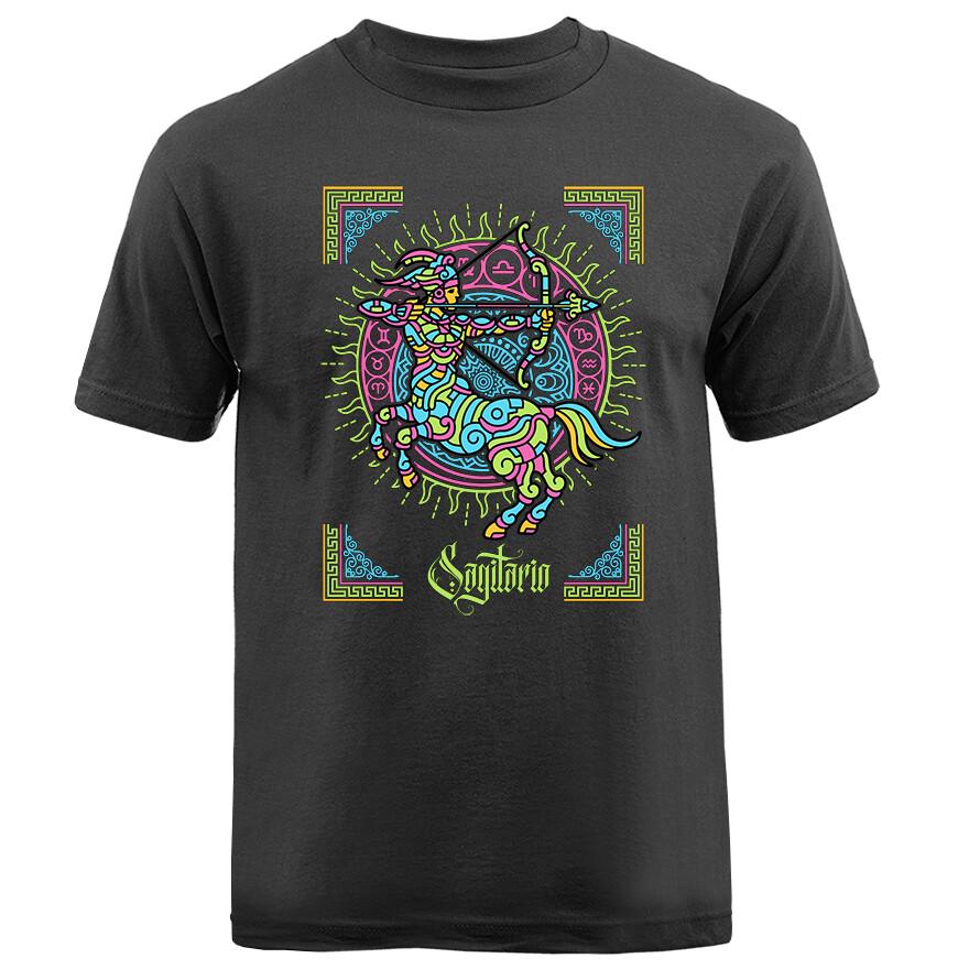 Стрелец Знак Зодиака Гороскоп Астрологический Графический Футболка Унисекс Футболка XXXL