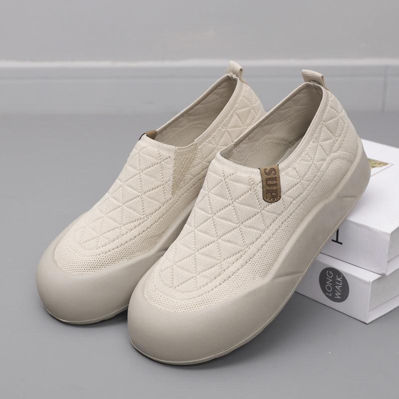 Shoes women's spring and autumn new round head retro lightweight one-pedal non-slip, wear-resistant, breathable and comfortable single shoes women
