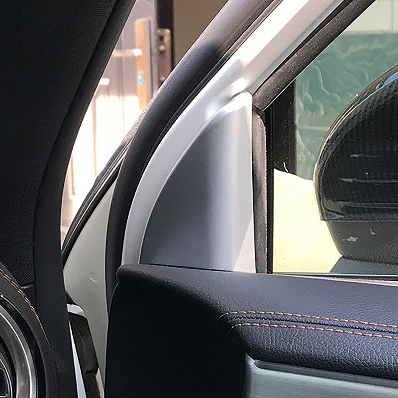 Car Window A-pillar Panel Triangle Cover Carbon Fiber Color Trim For Mercedes Benz A Class W177 - Interior Accessories