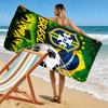 Telo da Spiaggia CBF Brasil Print, Grande Morbido Asciugatura Rapida per Spiaggia Campeggio Nuoto