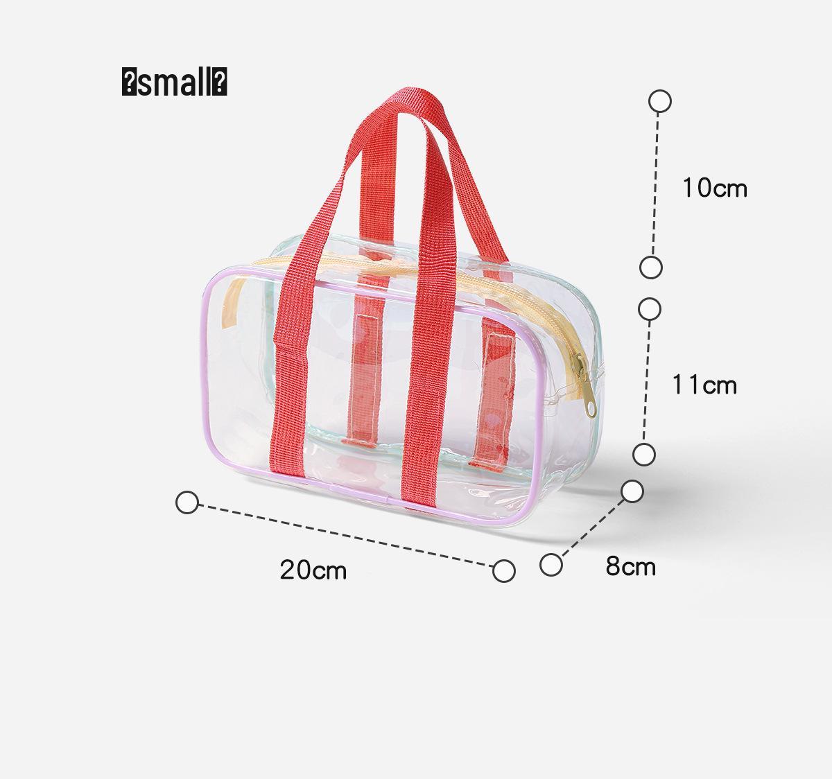 

Pink Transparent Large-Capacity Waterproof Toiletry Bag for Beach & Travel