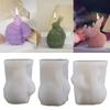 Candle Mold Aromatherapy Candle Mold 3D Bouncing Rabbit Plaster Epoxy Mold for DIY Crafts Soap Present Candle Making