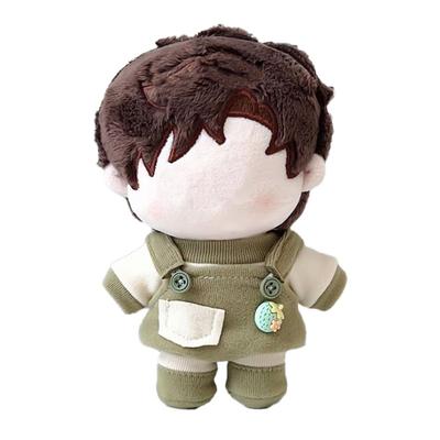 T-Shirt, Latzhose und Schuhe Set für 15cm, grün, Plüschtier, Kigurumi, Accessoires, Otaku, Puppe, Maskottchen, Kpopdoll, Kostüm [Gebraucht]