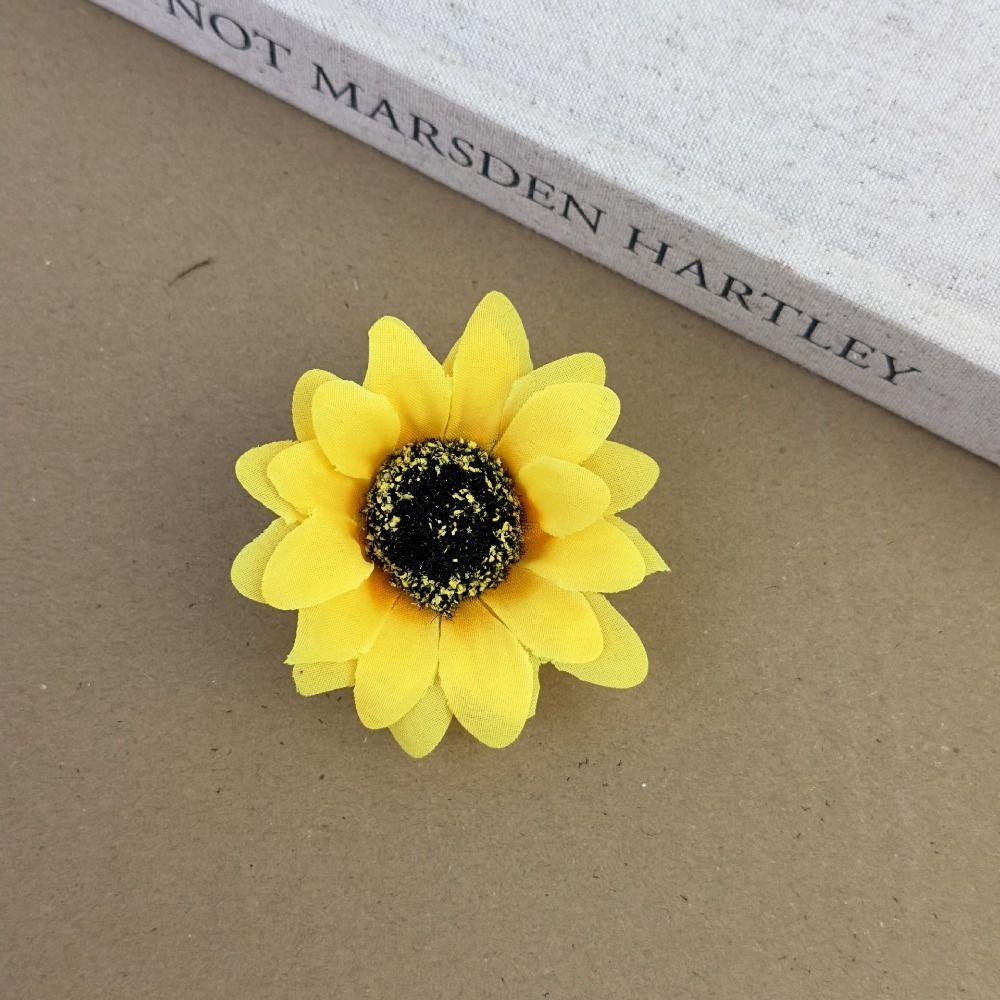 Bohemian Style Sunflower Hairpin Cloth Girl Hair Clip Cute Simulation Flower Hair Clip  Beach