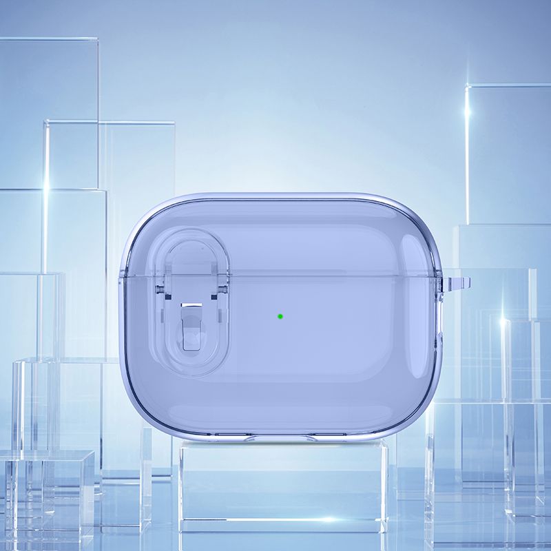 

Buckle Applicable to Apple Earphone Case Airpods4 Generation Soft Case Minimalist Huaqiang North Third Generation PRO5 Generation Earphone Sleeves Airpods 3 Generation Transparent Blue
