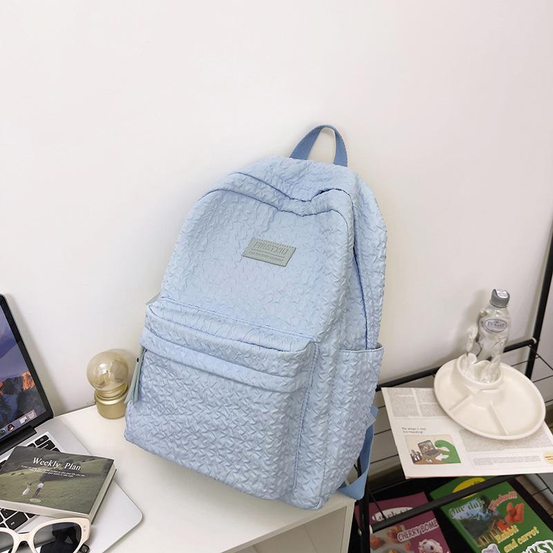 

New backpack large-capacity casual schoolbag women s ins niche versatile backpack advanced sense синій