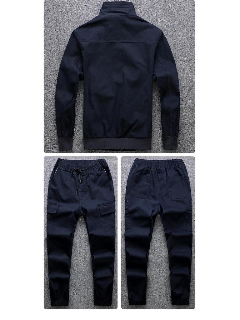 Men's Spring/Autumn Camouflage Work Suit - Pure Cotton, Elastic Labor Protection Wear