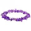 Amethyst Chip Pearl Elastic Bracelet - 50mm