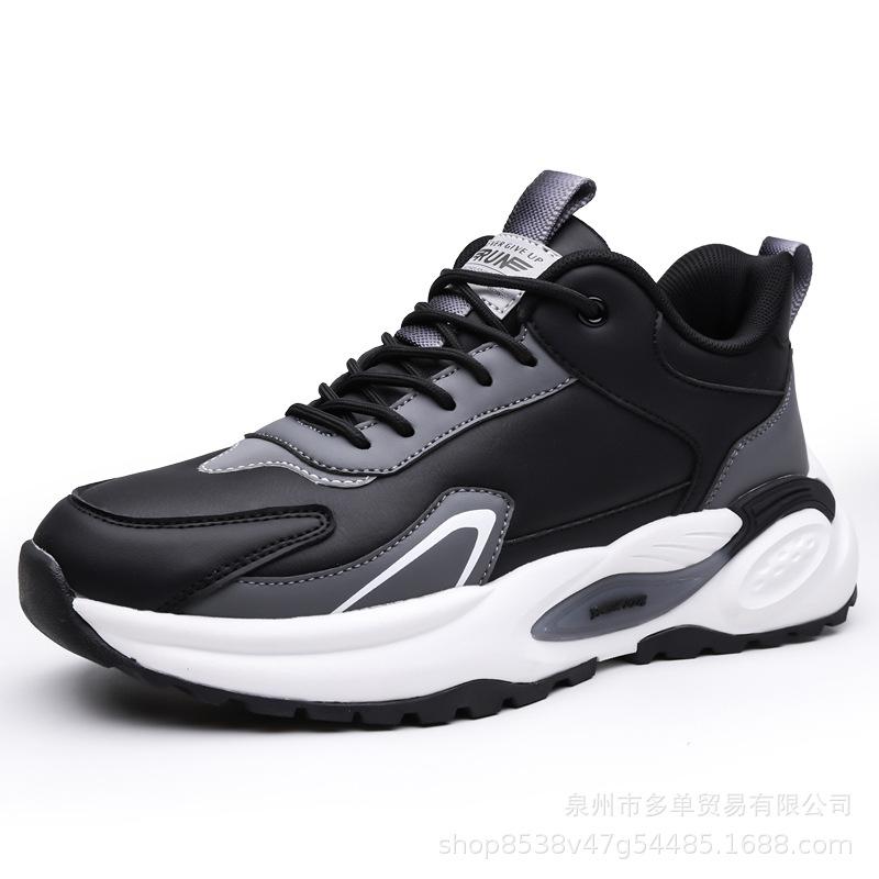 Dad shoes winter new leather casual shoes soft sole leather comfortable travel shoes outdoor running shoes