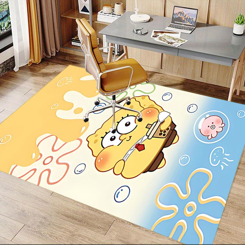 1PC SpongeBob SquarePants, Bubble Tea Carpet Ultra Soft, Thick & Absorbent, Non Slip Machine Washable Mat for Entryway