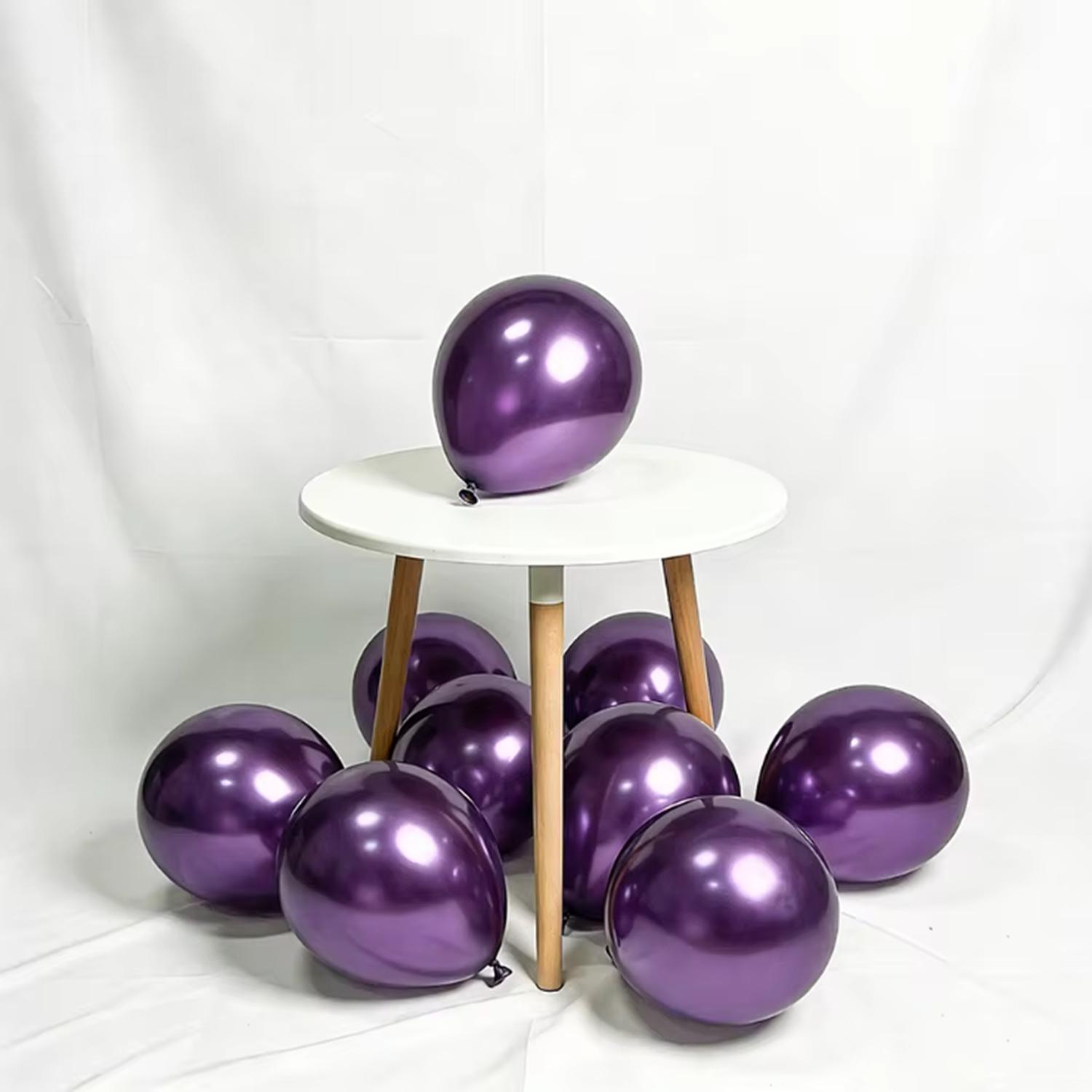 

5/10/12inch 20/50/100pcs metallic latex balloon set, suitable for weddings, birthdays, themed parties,family gatherings 20 pcs&5inch