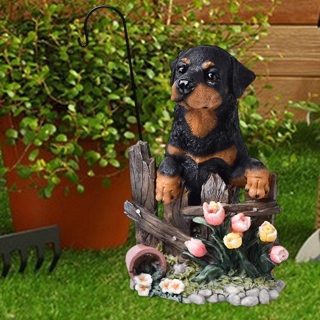Decorative Animal Sculpture Outdoor Figurine Dog Ornament for Lawn, Patio ,Garden, Yard