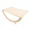Wooden Cat Hammock Foldable Antislip Easy To Assemble Elevated Pet Hammock Bed Furniture for Indoor Cat Plush Style