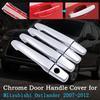 Chrome Car Door Handle Cover for Mitsubishi Outlander MK2 2007~2012 Trim Set Covers 2008 2009 2010 2011 Car Accessories Goods