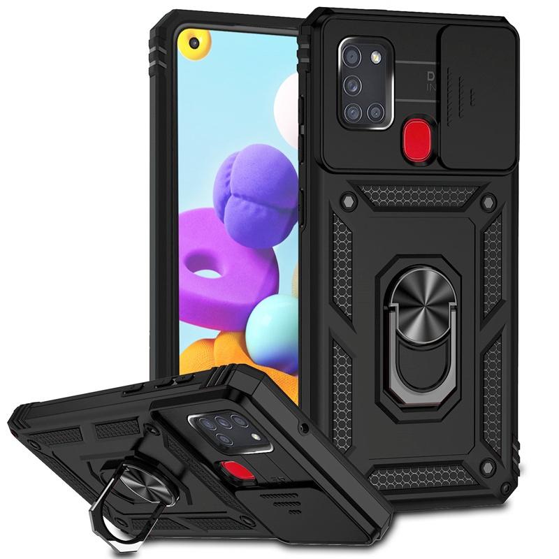 For Samsung A21s Case Magnetic Ring Stand Holder Armor Back Cover For Samsung Galaxy A21S A 21s A21 s Camera Lens Protect Fundas
